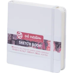 Royal Talens Art Creation Sketch skitsebog 12×12 cm, hvidt omslag – 140 g/m², 80 ark