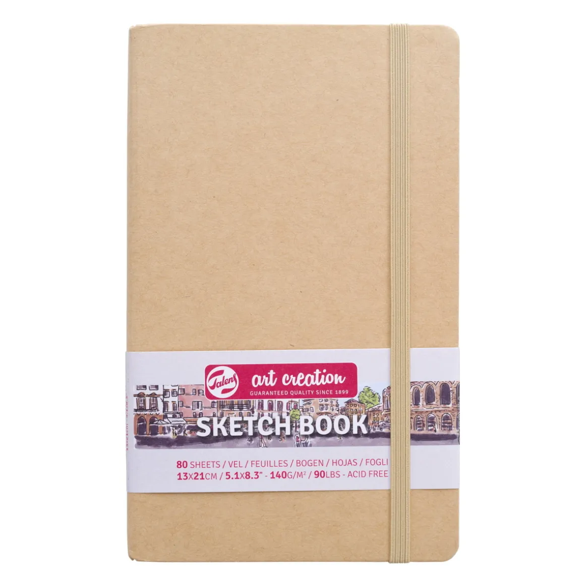 Royal Talens Art Creation Sketch skitsebog 13x21 cm, naturfarvet omslag – 140 g/m², 80 ark