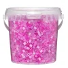 Rørperler Midi 4000 stk. i rosa mix + rosa, transparente glitterperler, Ø5 mm