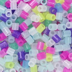 Rørperler Midi 3000 stk. i skinnende glittermix, Ø5 mm