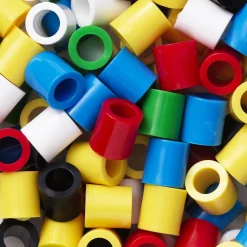 Rørperler XL 600 stk. – mix med basisfarver, store perler, som er Ø9 mm