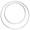 Runde, cirkelformede metalringe, forkromet. 2 stk. Ø15 og 20 cm