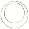 Runde, cirkelformede metalstel, guldfarvede. 2 stk. Ø15/Ø20 cm