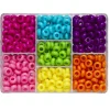 375 runde og lidt flade perler i et chunky og regnbueglad perlemix! Ø12 mm