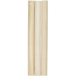 3 rundstokke – længde 22 cm, diameter 19 mm