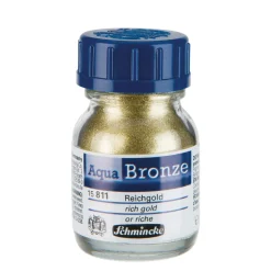 Schmincke Aqua Bronze, vandopløseligt metallicpulver 20 ml, Rich Gold 15 811