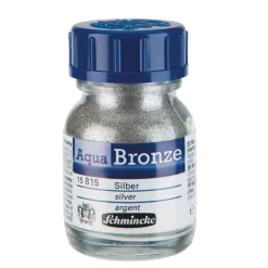 Schmincke Aqua Bronze, vandopløseligt metallicpulver 20 ml, Silver 15 815