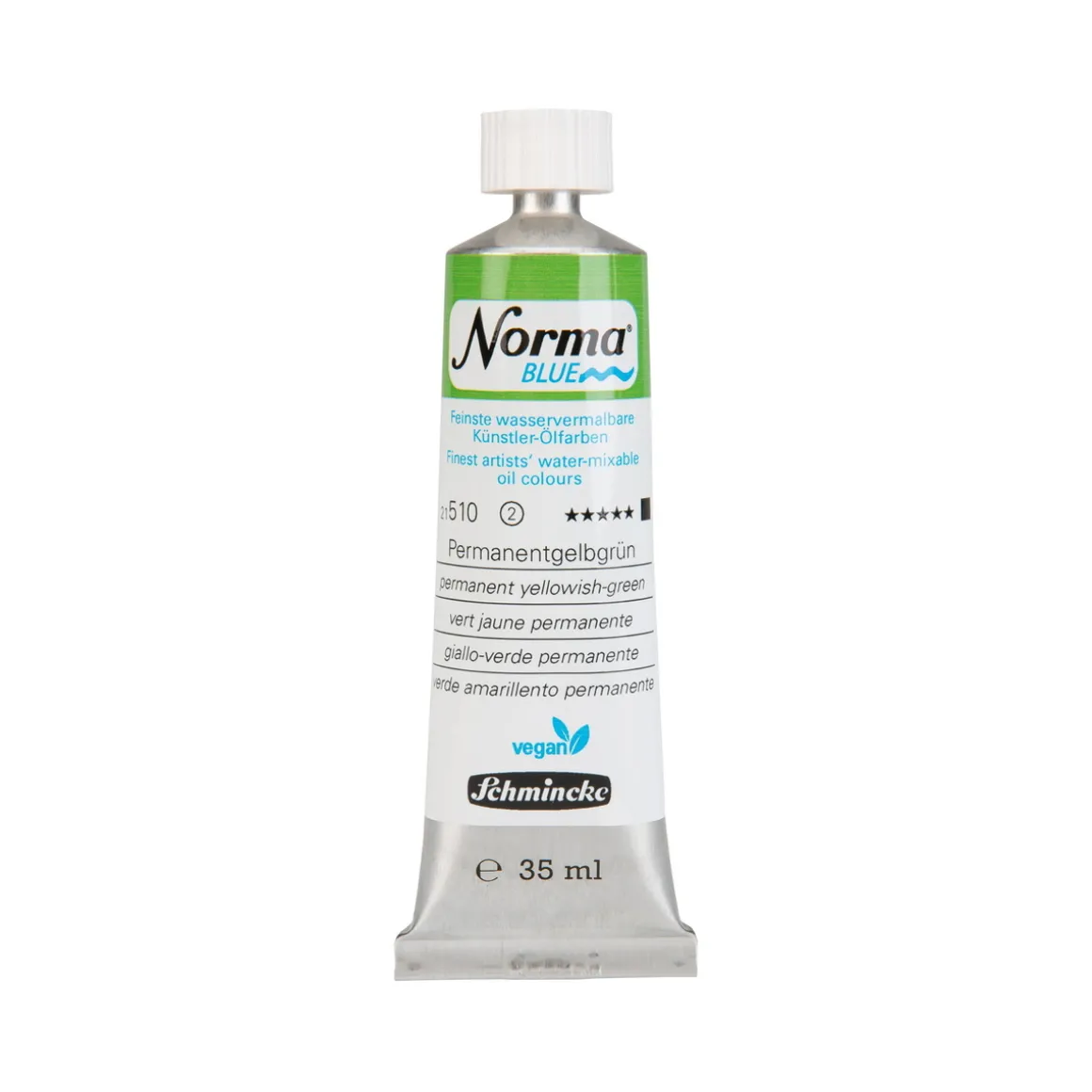 Schmincke Norma Blue vandopløselig oljemaling 35 ml Permanent yellowish-green 21510