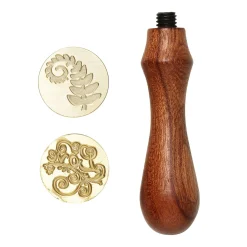 Seglstempler voksstempel Ø25 mm 2-pak med motiverne "Love" og blade/ranke
