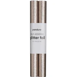 Selvklæbende glitterpapir champagne, 2 ruller a 25×100 cm