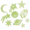 Selvlysende glow in the dark-figurer, 25 stk. rumtema + 24 limpuder