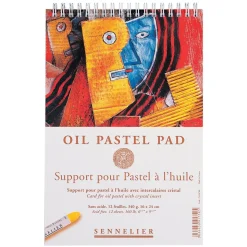 Sennelier Oil Pastel Pad spiralbundet pastelblok – 16×24 cm, 12 ark, 340 g/m²