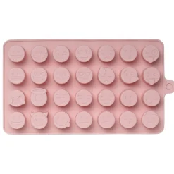 Silikoneform 28 smileys af alle slags! Støbeform til fødevarer, beton, resin m.m. 20×11×1,5 cm