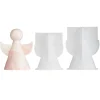 Silikoneform/støbeform engle, til Jesmonite, lysmasse, beton, gips m.m. Ø5,5 cm, L 8 cm / Ø6 cm, L 9 cm