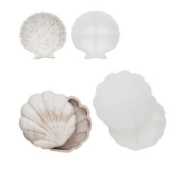 Silikoneform støbeform til Jesmonite, beton, gips m.m. 3 stk. muslingeskaller