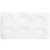 Silikoneform til levnedsmidler 6 runde og ovale stenforme, 26,5×14,5×3,5 cm