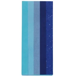 Silkepapir 5 ark à 70×50 cm, blå mix. 14 g/m²