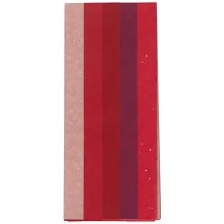 Silkepapir 5 ark à 70×50 cm, rød mix. 14 g/m²
