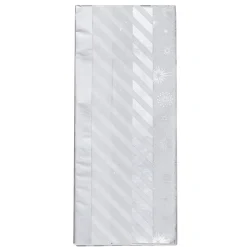 Silkepapir 5 ark à 70×50 cm, sølvfarvet mix. 14 g/m²