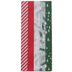 Silkepapir i julefarver med julestemning – 5 ark a 50×70 cm i 5 forskellige varianter