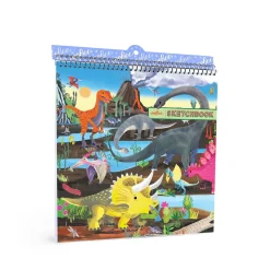 Skitseblok dinosaurer, 15×15 cm, 60 sider, 230 g/m²