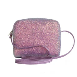 Skuldertaske – Lilla glitter