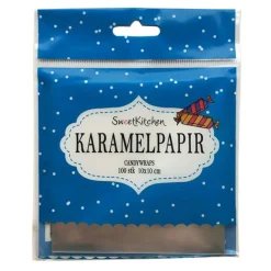 Slikpapir, 100 stk. transparent bolsjepapir på 10×10 cm