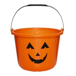 Slikspand orange, græskarspand til halloween Ø22,5 cm