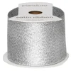 Sølvfarvet glitterbånd – 8 m langt 40 mm bredt