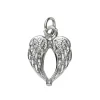 Sølvfarvet vedhæng/charm englevinger 12×16 mm