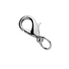 Smykkelås karabin med O-ring, længde 12 mm – sølvfarvet messing, 30 stk. låse med O-ring