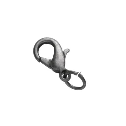 Smykkelås karabin med O-ring – 12 mm, tinfarvede, 10 stk. låse med O-ringe