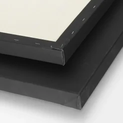 Sort dybt lærred med 3,7 cm dybde – 60×60 cm