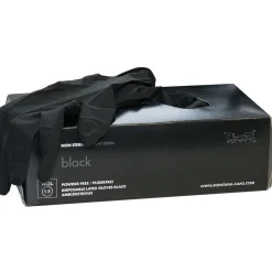 Sorte latexhandsker 100 stk./50 par – Størrelse Large