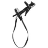 Sort ergonomisk trense med tøjler til kæphest og hobby horse