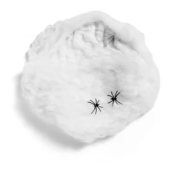Spindelvæv til halloween 40 g + 2 edderkopper (af plast)