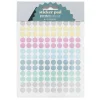 Stickersblok 16 ark Pastel Dots – masser af pastelprikker. 8×2 design