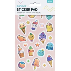 Stickersblok Kawaii – 2×10 designs, i alt 20 ark med supersøde kawaii-klistermærker! 10×18 cm