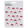 Stickers Jul, tykke 2 mm klistermærker formet som fluesvampe, 20 stk.