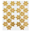 24 stickers/klistermærker med tallene 1-24, gyldne stjerner med hvide tal