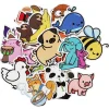 Stickers med søde og skøre dyr, som er kawaii! Ca. 50 sjove klistermærker