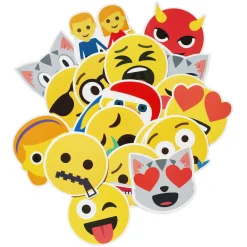 Stickers med smileys & emojis – ca. 50 sjove klistermærker