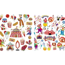 Stickers 4p Sjov i cirkus