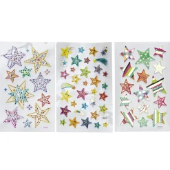Stickers 3p skinnende stjerner