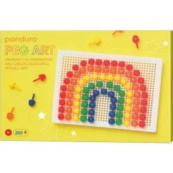 Stiftperler 250 stk. Ø13 mm i 7 forskellige farver samt stiftplade 19×13,5 cm
