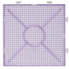 Stiftplade til perler & rørperler i størrelsen Ø5 mm – transparent lilla, 15x15 cm