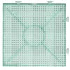 Stiftplade til perler & rørperler i størrelsen Ø5 mm – transparent turkis, 15x15 cm