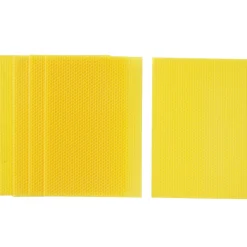 5 stk. gule bivoksplader af 100% bivoks – 19,5×34 cm