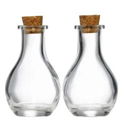 2 stk. små glasflasker med korkprop – 50 ml