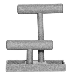 Stofbeklædt smykkestativ i to etager – 25×10,5×28 cm